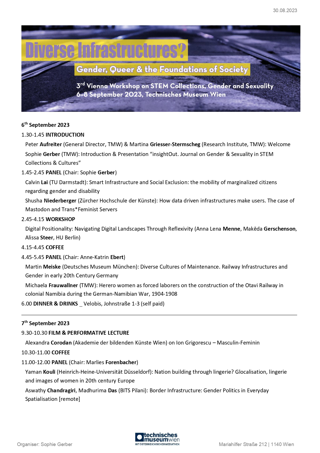 Third Vienna Workshop on Gender, Queer and the Foundations of Society