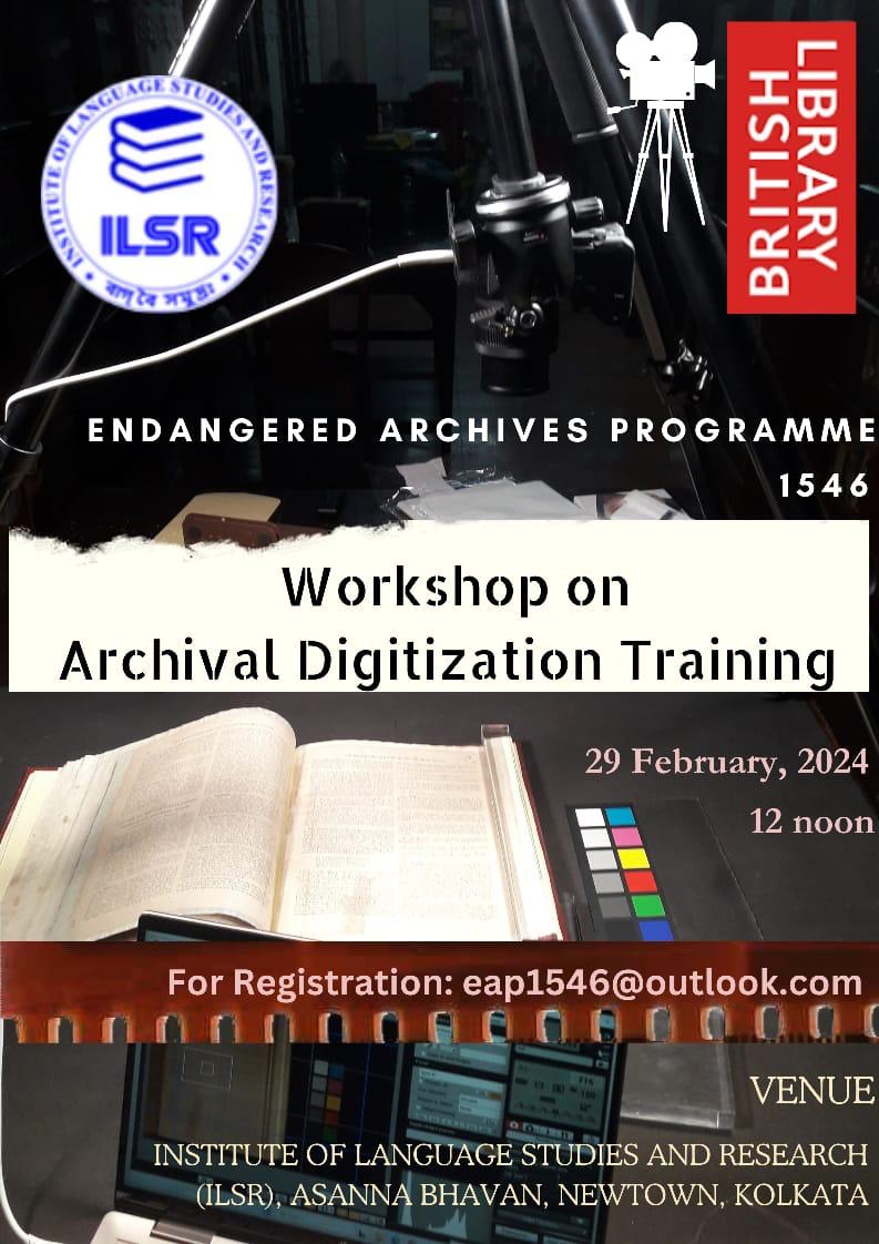 Workshop on Archival Digitization Training: 29 Feb 2024